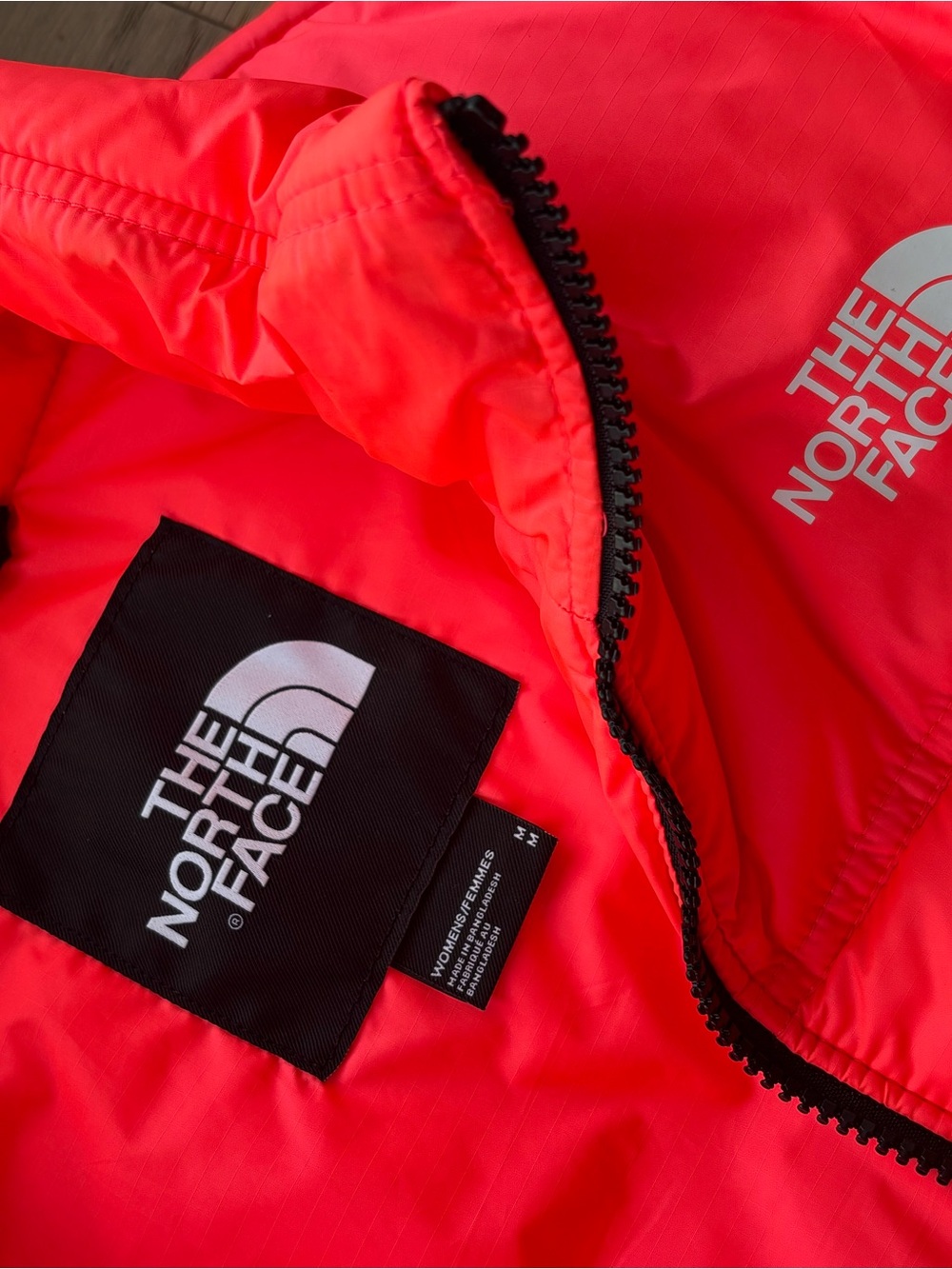The North Face Neon Coral Pink Youth Puffer Jacket